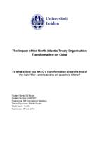 The Impact of the North Atlantic Treaty Organisation Transformation on China