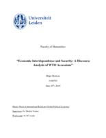 Economic Interdependence and Security: A Discourse Analysis of WTO Accessions