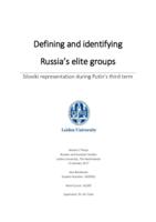 Defining and identifying Russia’s elite groups: Siloviki representation during Putin’s third term