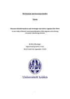 Russian disinformation and strategic narratives against the West - A case study of Russia’s instrumentalization of the migrant crisis during Germany’s Bundestag election