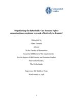 Negotiating the Labyrinth: Can human rights organisations continue to work effectively in Russia?