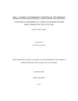 Will China's Economy Continue to Grow? A Historical Assessment of China's Economic Reform and a Perspective on its Future