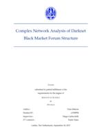 Complex Network Analysis of Darknet Black Market Forum Structure