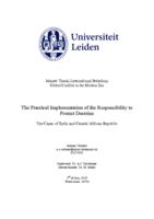 The Practical Implementation of the Responsibility to Protect Doctrine: The Cases of Syria and Central African Republic