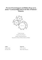 Perceived Social Support and Hidden Drop-out in Junior Vocational High School: the Role of Students' Ethnicity
