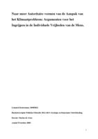 Naar meer Autoritaire vormen van de Aanpak van het Klimaatprobleem: Argumenten voor het Ingrijpen in de Individuele Vrijheden van de Mens.