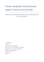 Friends with benefits: Perceived social support in social anxiety disorder: Relations between childhood maltreatment, perceived social support and social anxiety disorder