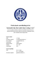 Professionele ontwikkeling in het basisonderwijs: doet onderwijservaring er toe?