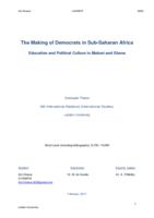 The Making of Democrats in Sub-Saharan Africa: Education and Political Culture in Malawi and Ghana