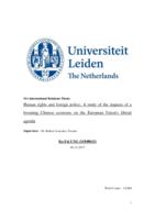 Human rights and foreign policy: A study of the impacts of a booming Chinese economy on the European Union's liberal agenda