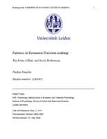 Fairness in economic decision-making: The roles of risk- and social preferences