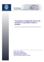 The influence of leadership style on the existence of a just/blame culture in hospitals