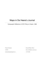 Maps in De Heere's Journal: Cartographic Reflections of VOC Policy on Ceylon, 1698