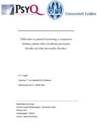 Difficulties in parental functioning: a comparison between patients with a borderline personality disorder and other personality disorders