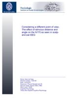 Considering a different point of view: The effect of stimulus distance and angle on the N170 as seen in scalpand ear-EEG