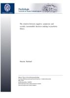 The relation between negative symptoms and socially (un)mindful decision making in psychotic illness