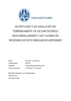 De invloed van geslacht en temperament op de emotionele beschikbaarheid van vaders en moeders en hun driejarige kinderen