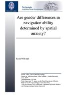 Are gender differences in navigation ability determined by spatial anxiety