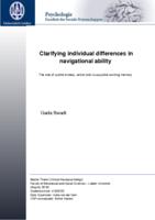 Clarifying individual differences in navigational ability: The role of spatial anxiety, verbal and visuospatial working memory