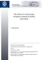 The effects of virtual reality navigation training in healthy individuals