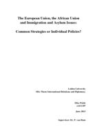 The European Union, the African Union and immigration and asylum issues: Common strategies or individual policies?