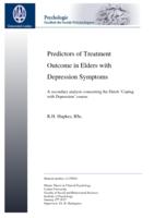 Predictors of treatment outcome in elders with depression symptoms: A secondary analysis concerning the Dutch ‘Coping with Depression’ course
