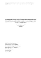 The relationships between adverse parenting, callous-unemotional traits, criminal orientation and criminal versatility in serious delinquent male juveniles in the Netherlands