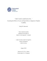 'I don't want to sound racist, but...' Examining the Effects of Accent and Speech Rate on Judgments of Speaker Credibility