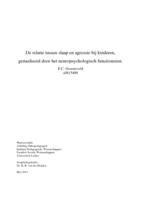 De relatie tussen slaap en agressie bij kinderen, gemedieerd door het neuropsychologisch functioneren.