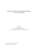 Temperamental profiles predicting sleep quality and quantity in 9- to 11-year-old children