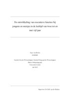 De ontwikkeling van executieve functies bij jongens en meisjes in de leeftijd van twee tot en met vijf jaar