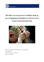 Het effect van een uur meer of minder slaap op het werkgeheugen bij kinderen van 8 tot en met 11 jaar in het basisonderwijs