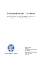 Euthanasiebeleid is de inzet: Over hoe de leidende rol van de Tweede Kamer het proces van depolitisering van het kabinet op scherp zet