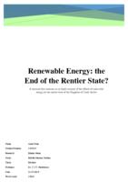 Renewable Energy: the End of the Rentier State?
