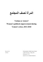 Victims or victors? Women's political empowerment during Yemen's crises, 2011-2018