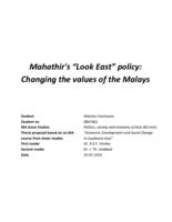 Mahathir's "Look East" policy: Changing the values of the Malays