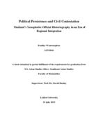 Political Persistence and Civil Contestation: Thailand's Xenophobic Official Historiography in an Era of Regional Integration