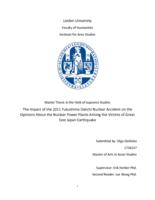 The Impact of the 2011 Fukushima Daiichi Nuclear Accident on the Opinions About the Nuclear Power Plants Among the Victims of Great East Japan Earthquake