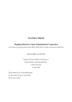 Mapping obstacles to inter-organisational cooperation: Case study on cooperation between the OSCE and the SCO in counter-terrorism in central Asia