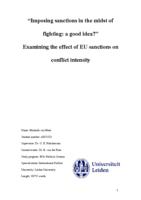 Imposing sanctions in the midst of fighting: a good idea? Examining the effect of EU sanctions on conflict intensity