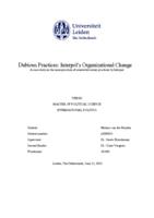 Dubious practices: Interpol's organizational change. A case study on the incorporation of counterterrorism practices by Interpol