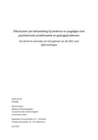 Effectiviteit van behandeling bij kinderen en jeugdigen met psychiatrische problematiek en gedragsproblemen. Een kritische evaluatie van het gebruik van de CBCL voor effectmetingen.