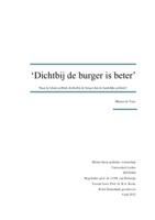 Dichtbij de burger is beter