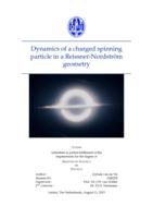 Dynamics of a charged spinning particle in a Reissner-Nordström geometry