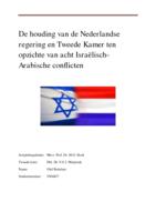 De houding van de Nederlandse regering en Tweede Kamer ten opzichte van acht Israëlisch-Arabische conflicten