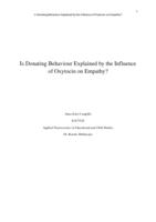 Is donating behaviour explained by the influence of oxytocin on empathy?