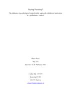 Scaring Parenting? The influence of psychological control on the approach-withdrawal motivation in a performance context.