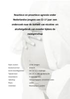 Reactieve en proactieve agressie onder Nederlandse jongens van 12-17 jaar: een onderzoek naar de invloed van nicotine- en alcoholgebruik van moeder tijdens de zwangerschap