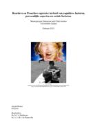 Reactieve en Proactieve agressie: invloed van cognitieve factoren, persoonlijke aspecten en sociale factoren