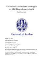 De invloed van inhibitie vermogen en ADHD op alcoholgebruik